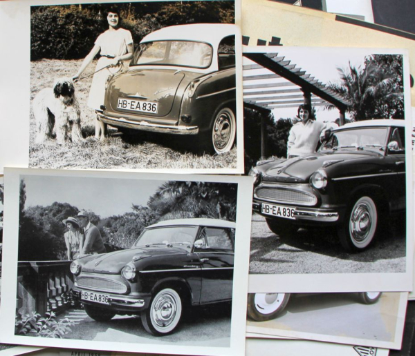 Lloyd Alexander TS 1958 Automobil-Pressemappe mit 12 Werksfotos (10092)